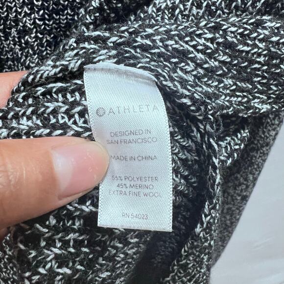 Athleta Merino Wool Blend Tunic V Neck Knit Oversized Sweater Tops Women's Size - Picture 8 of 9